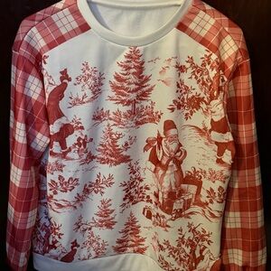 Vintage Santa Plaid Sweatshirt